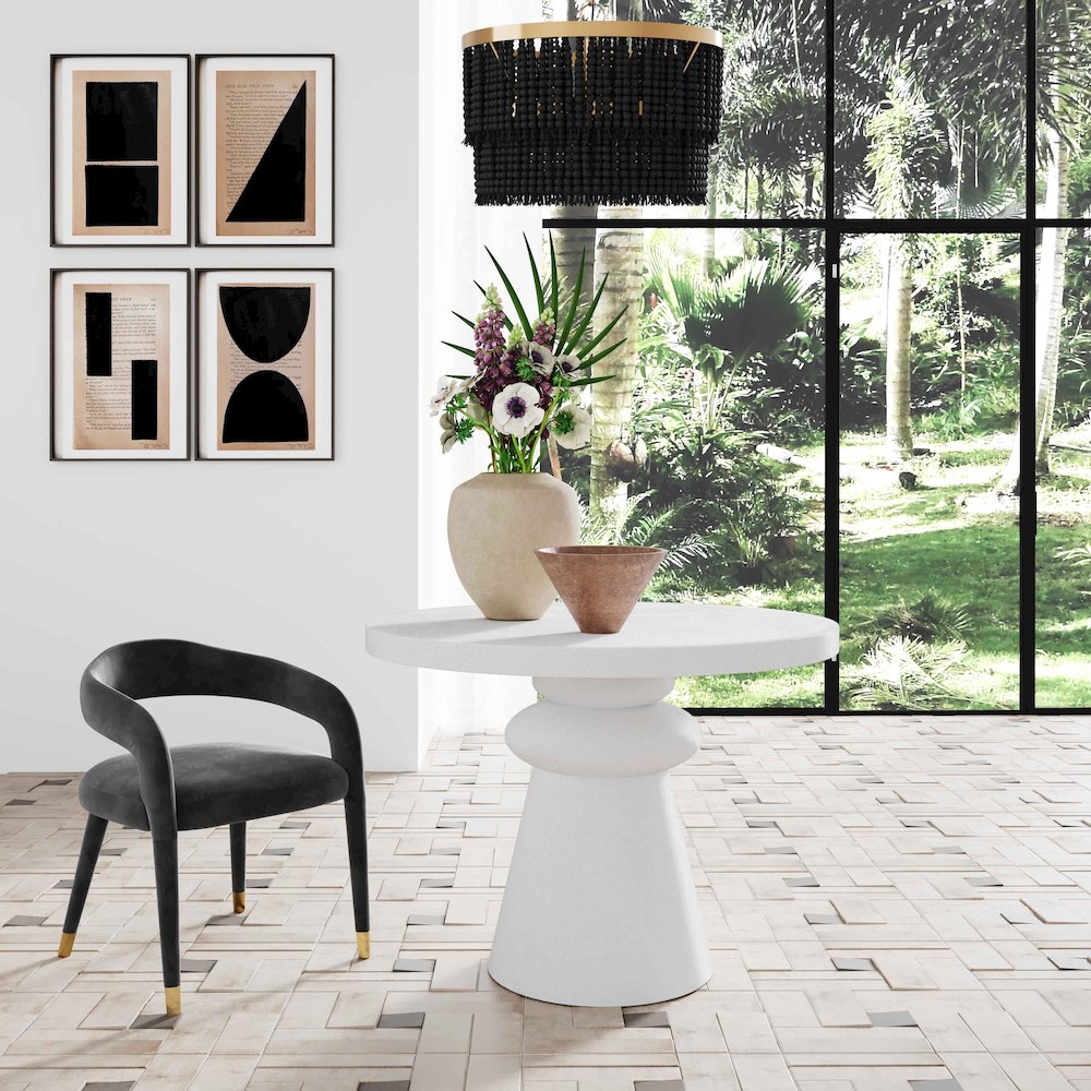 Lupita White 42 inch Dinette Table. Picture 6