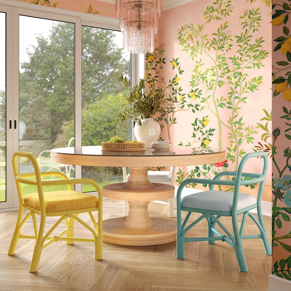 Ginny Cream Rattan Dining Chair. Picture 1