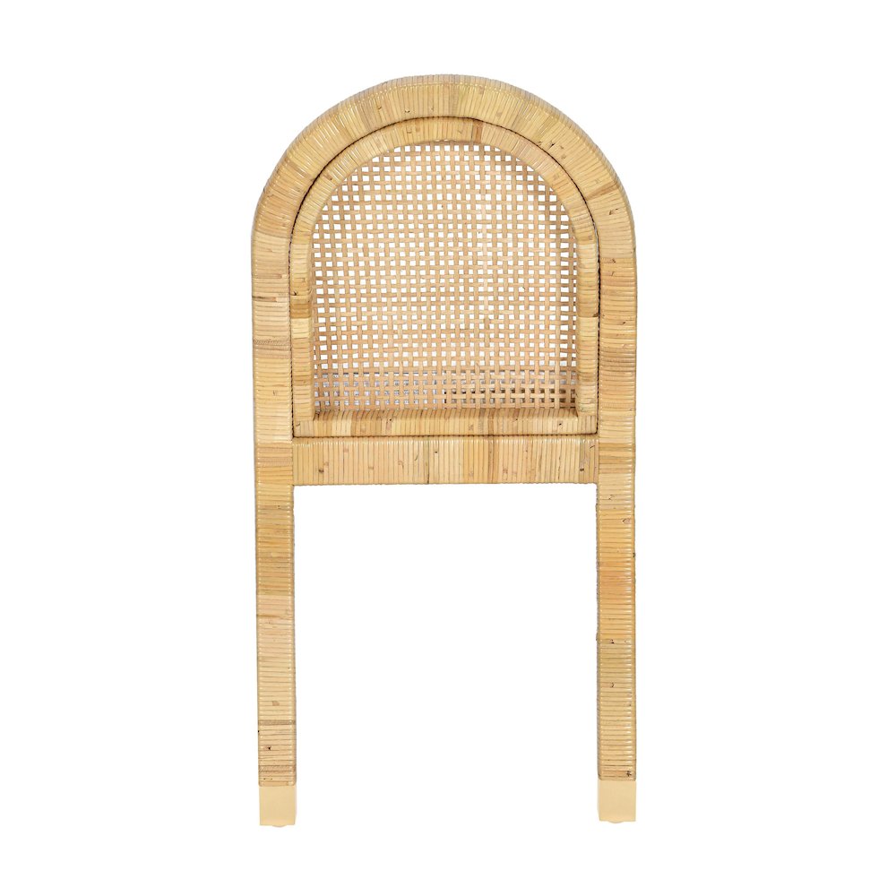 Amara Cream Linen Arched Dining Chair. Picture 5