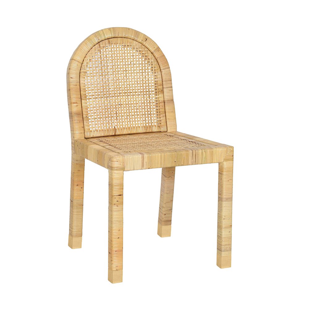 Amara Cream Linen Arched Dining Chair. Picture 6