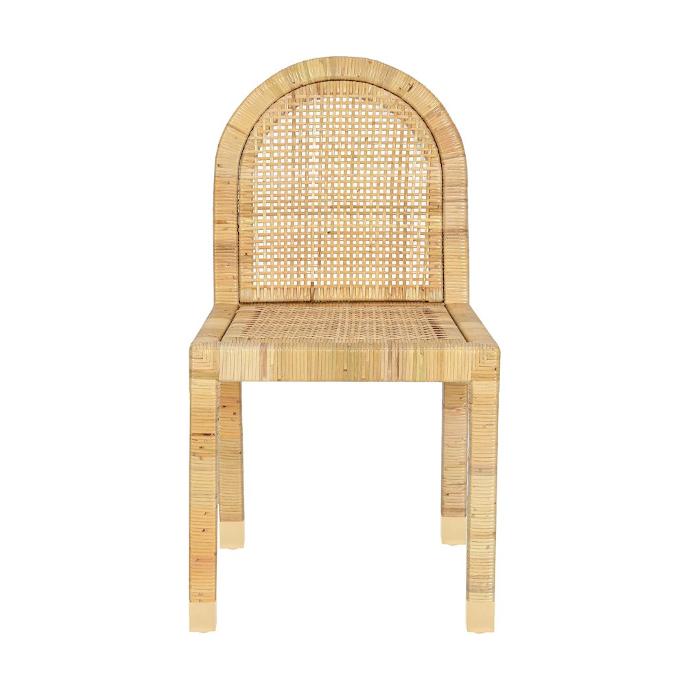 Amara Cream Linen Arched Dining Chair. Picture 7