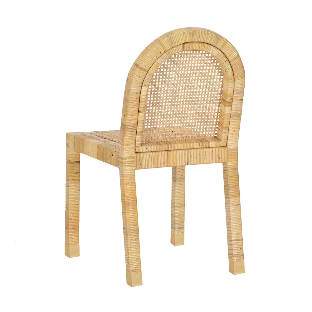 Amara Cream Linen Arched Dining Chair. Picture 8