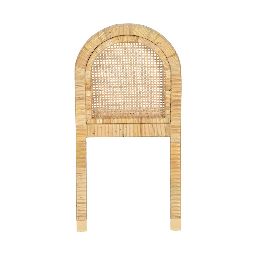 Amara Cream Linen Arched Dining Chair. Picture 9