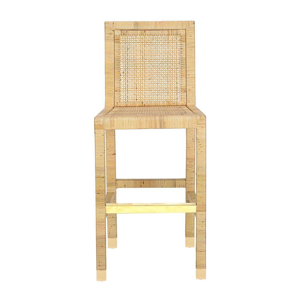 Amara Cream Linen Barstool. Picture 8