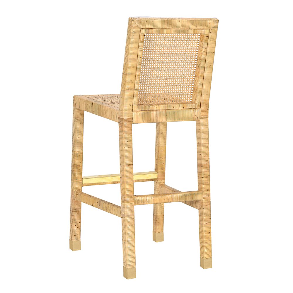 Amara Cream Linen Barstool. Picture 9