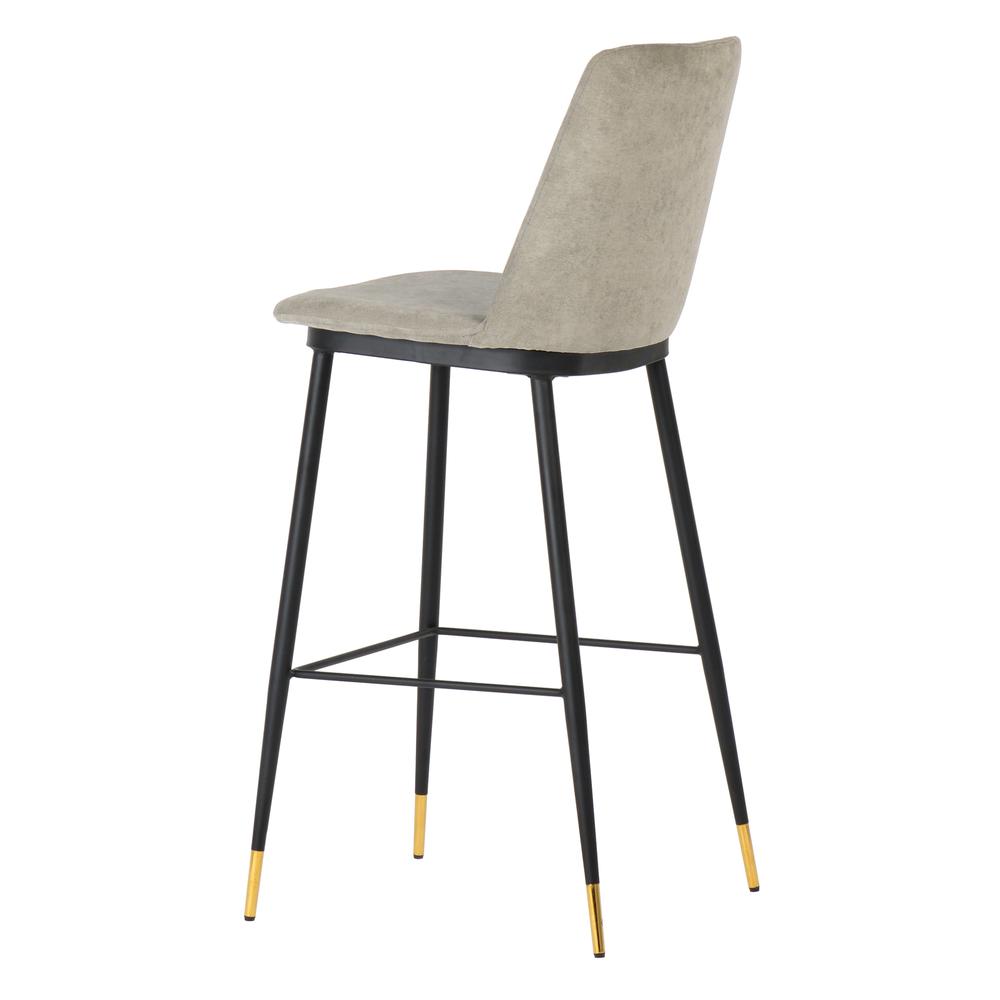 Evora Grey Velvet Counter Stool (Set of 2). Picture 7