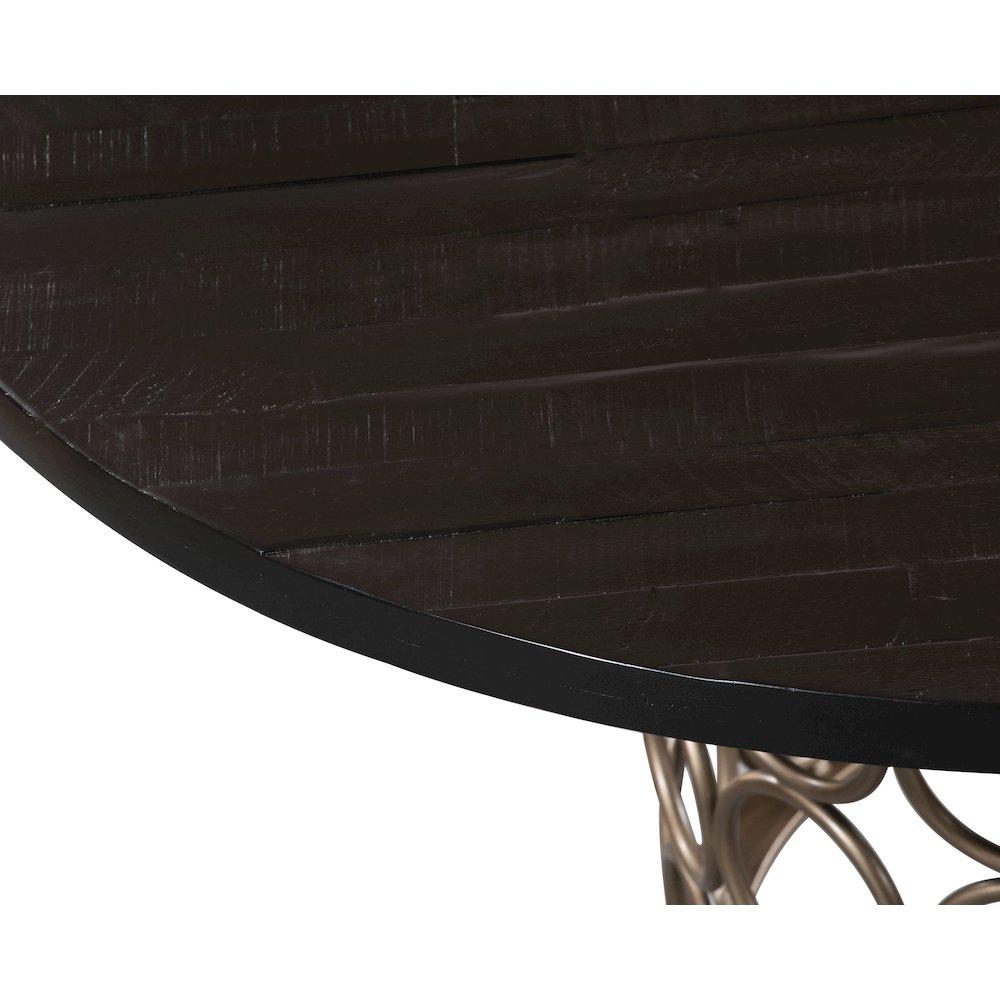 Valentina Brass Round Dining Table. Picture 3