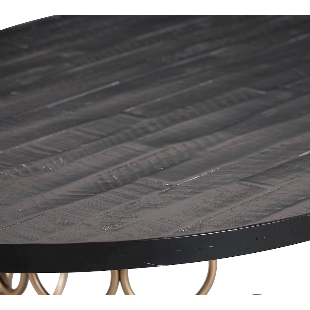 Valentina Brass Round Dining Table. Picture 4