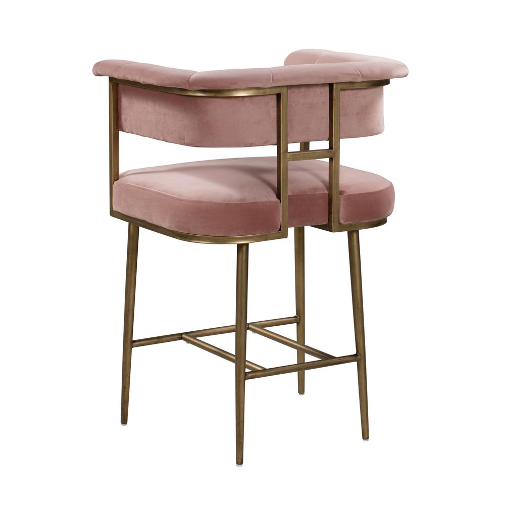 Astrid Blush Velvet Counter Stool. Picture 4