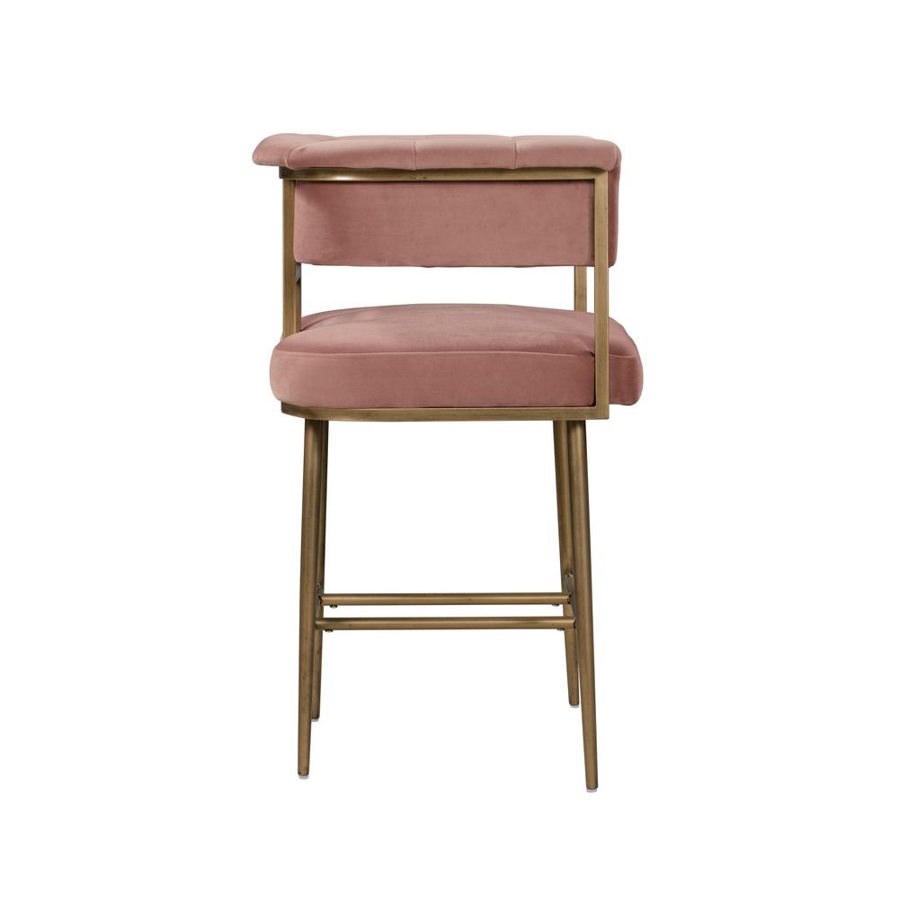 Astrid Blush Velvet Counter Stool. Picture 6
