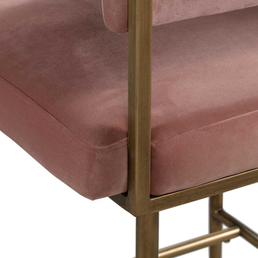 Astrid Blush Velvet Counter Stool. Picture 10