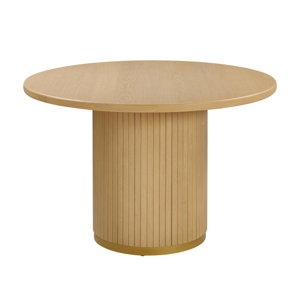 Chelsea Natural Oak Wood Round Dining Table. Picture 1