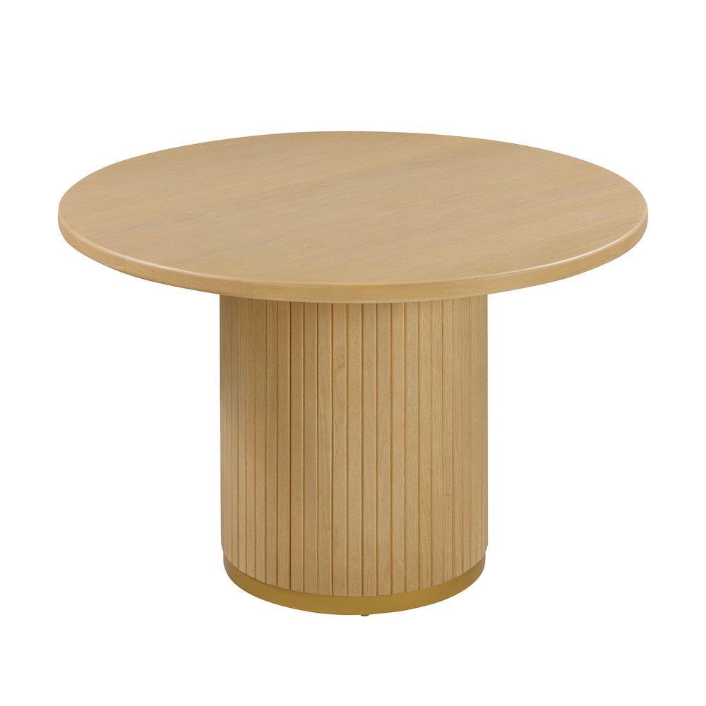 Chelsea Natural Oak Wood Round Dining Table. Picture 4