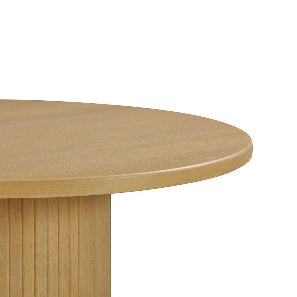 Chelsea Natural Oak Wood Round Dining Table. Picture 6