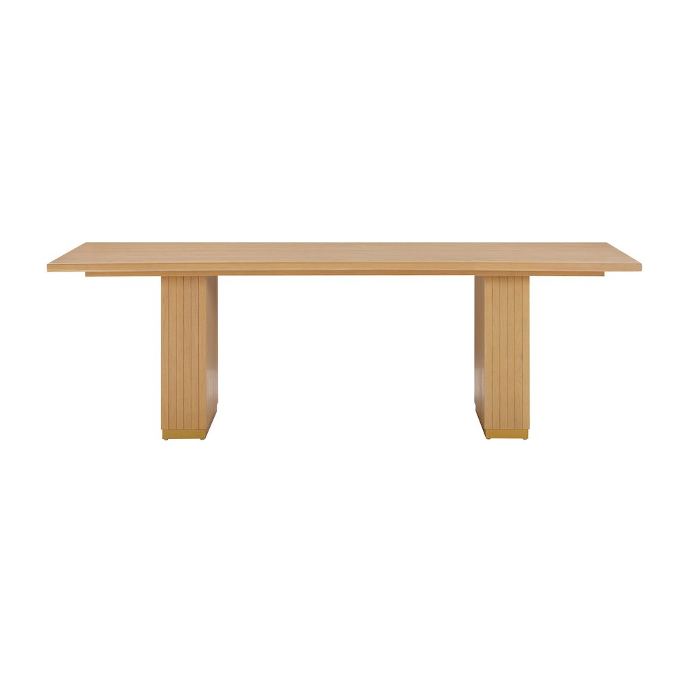 Chelsea Natural Oak Wood Rectangular Dining Table. Picture 3