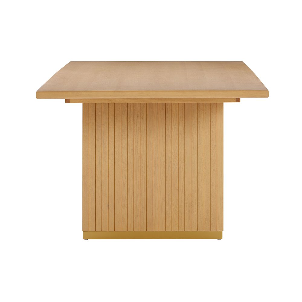 Chelsea Natural Oak Wood Rectangular Dining Table. Picture 4