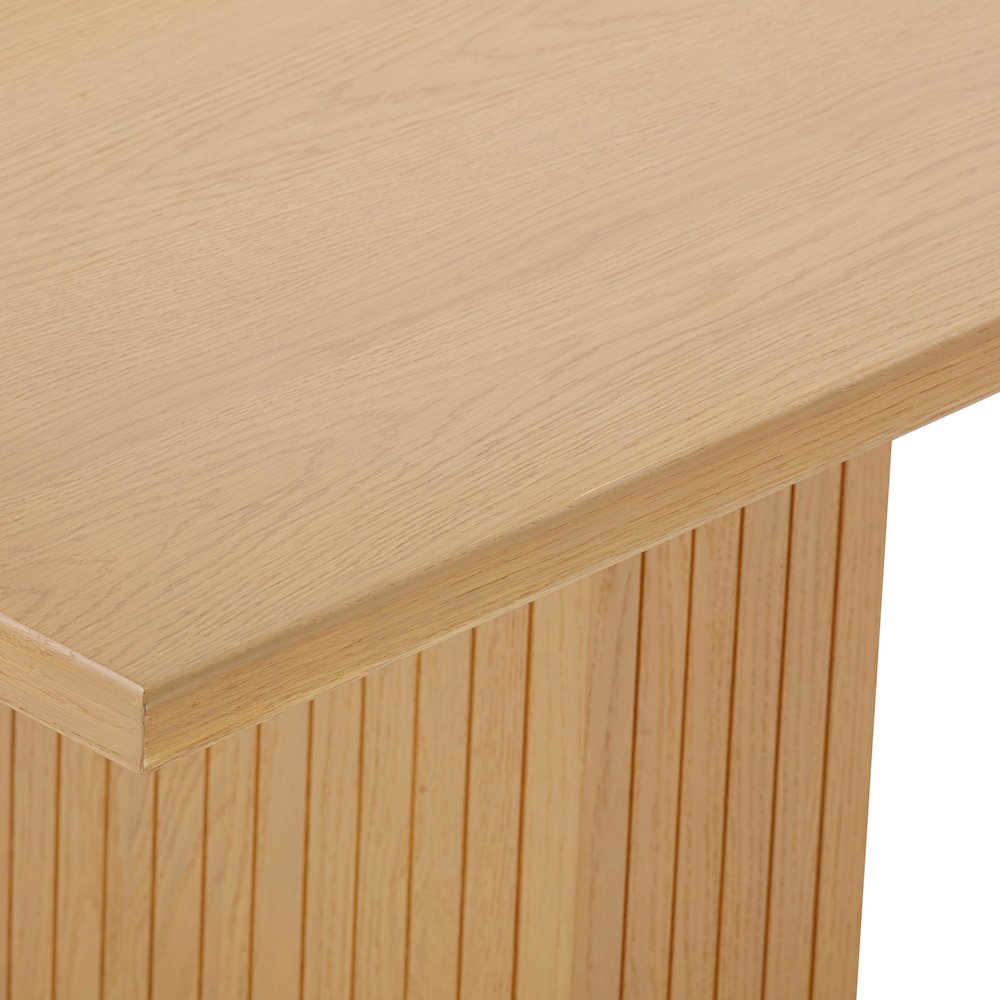 Chelsea Natural Oak Wood Rectangular Dining Table. Picture 5