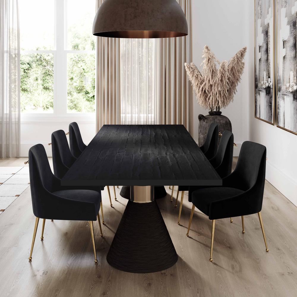 Rishi Black Rope Rectangular Table. Picture 2