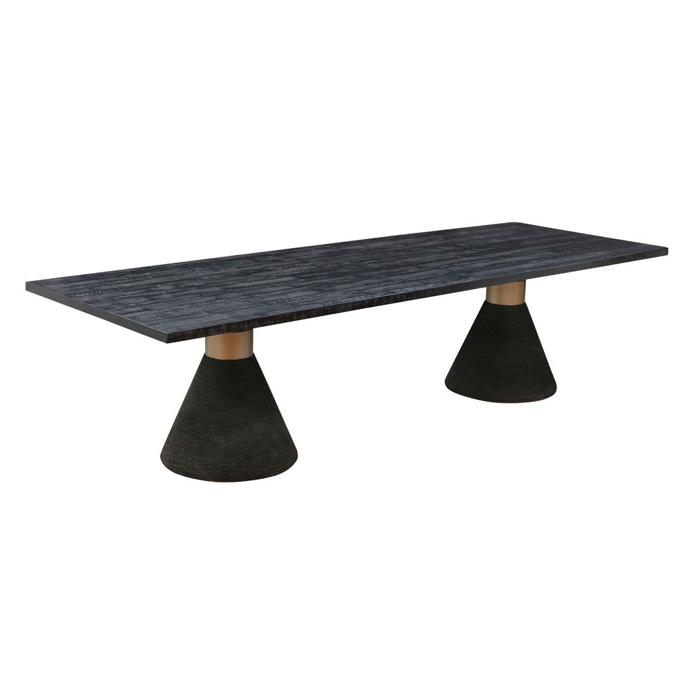 Rishi Black Rope Rectangular Table. Picture 1