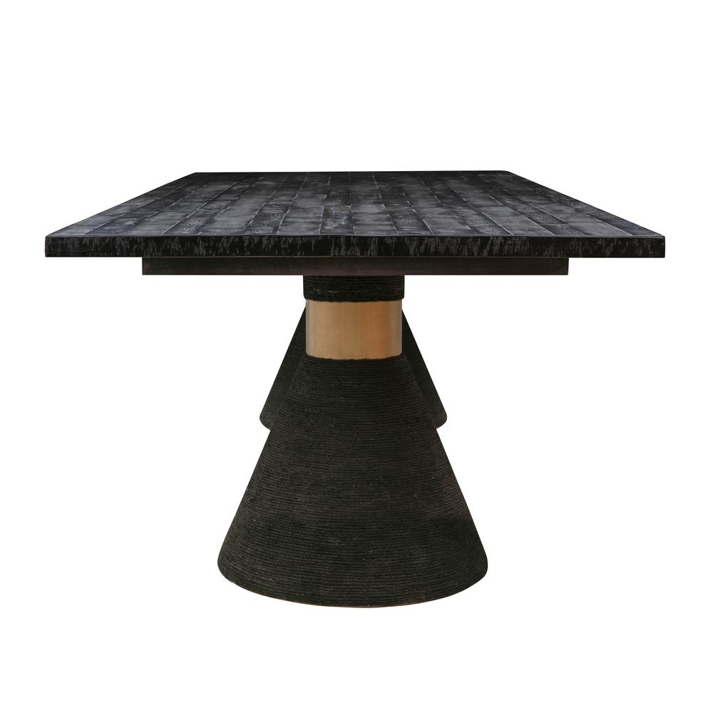 Rishi Black Rope Rectangular Table. Picture 4