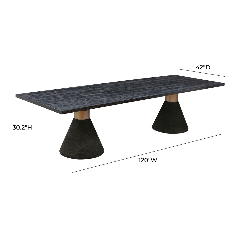Rishi Black Rope Rectangular Table. Picture 9