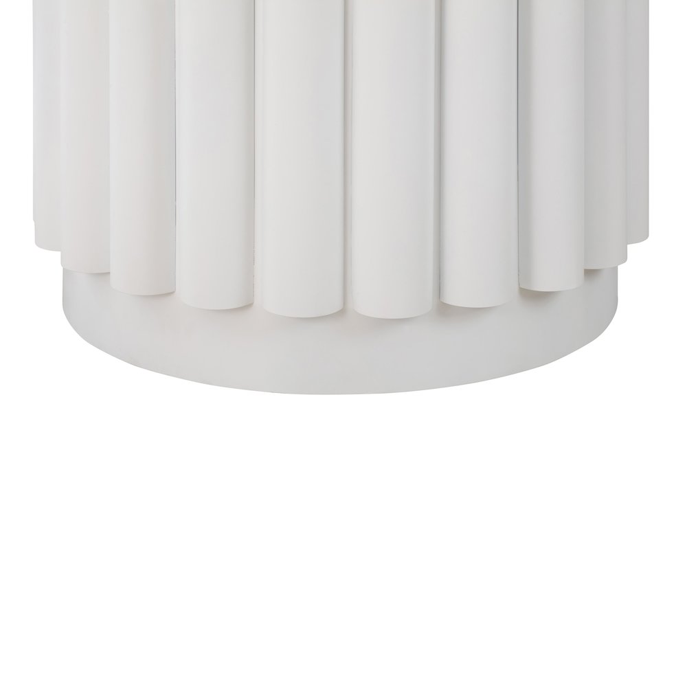 Kali 55 Inch White Round Dining Table. Picture 6