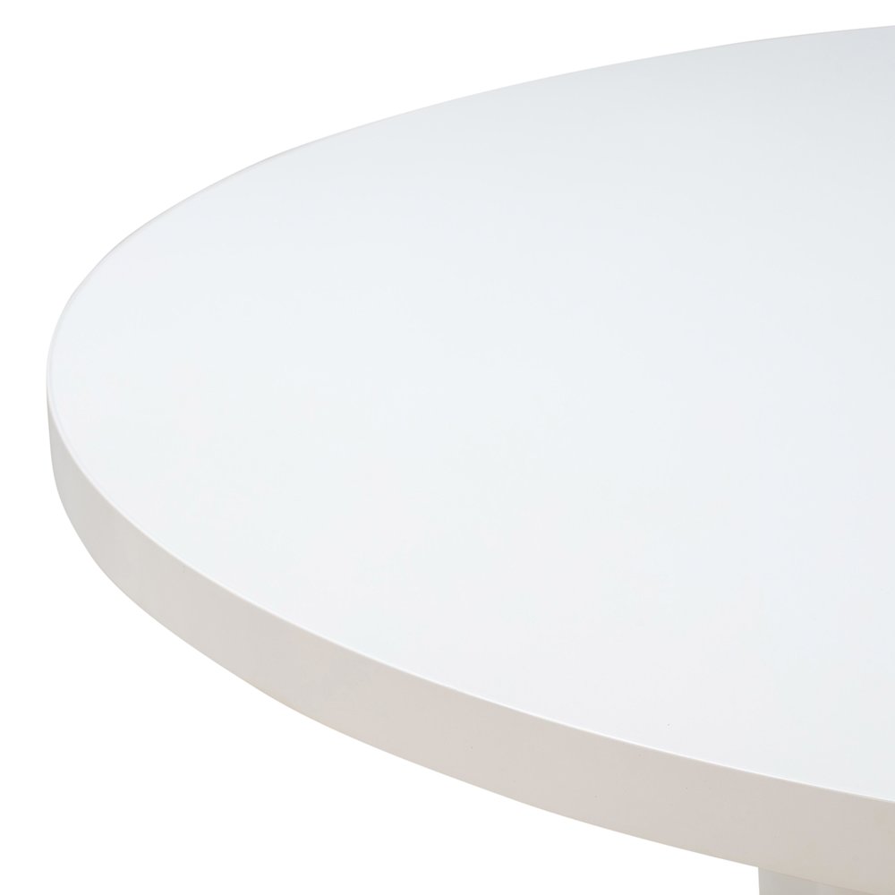 Kali 55 Inch White Round Dining Table. Picture 7