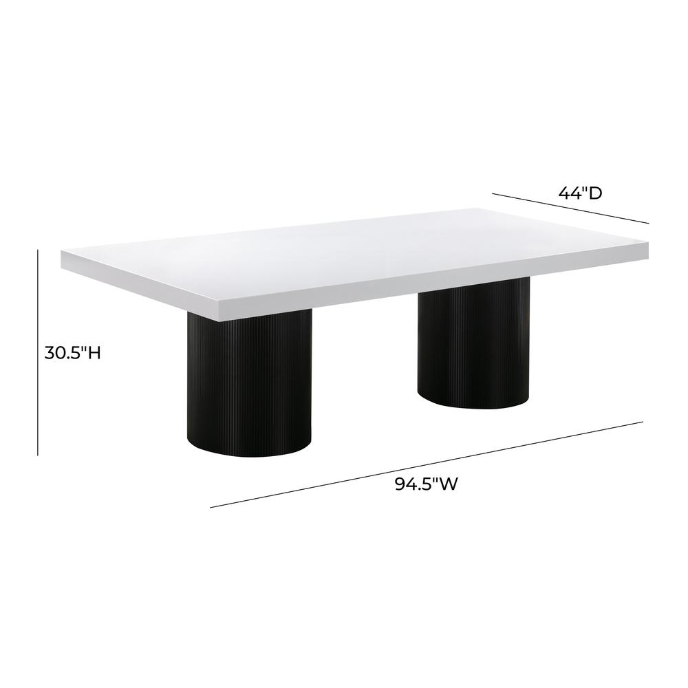 Nova White Lacquer Dining Table. Picture 10