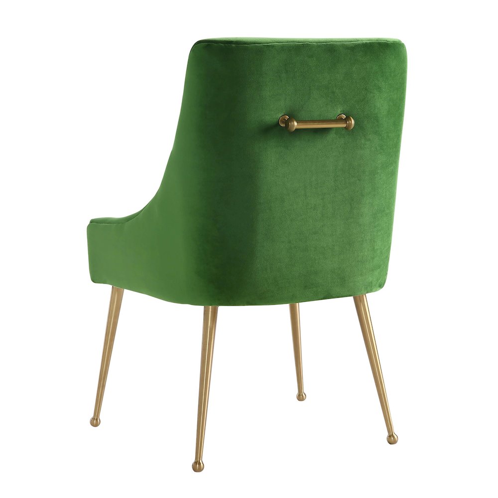 Beatrix Green Velvet Side Chair. Picture 4