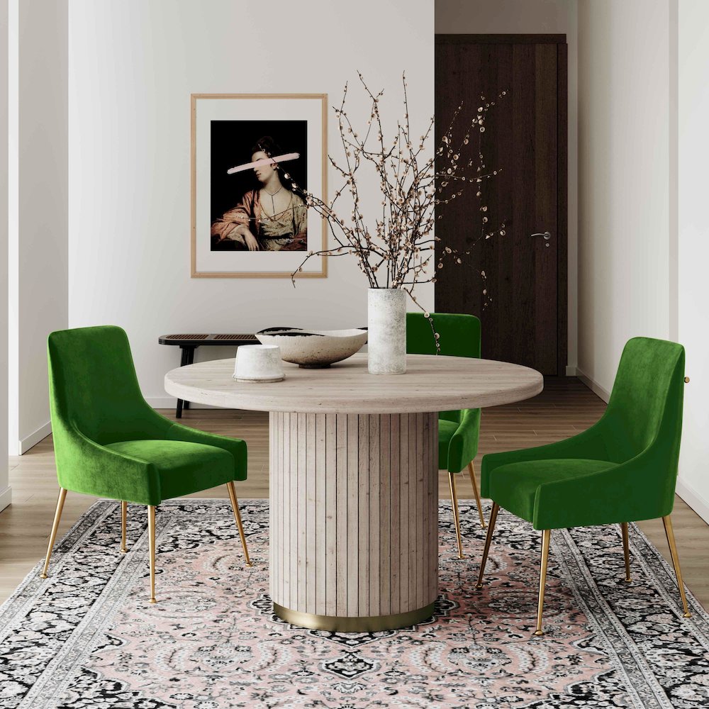 Beatrix Green Velvet Side Chair. Picture 6