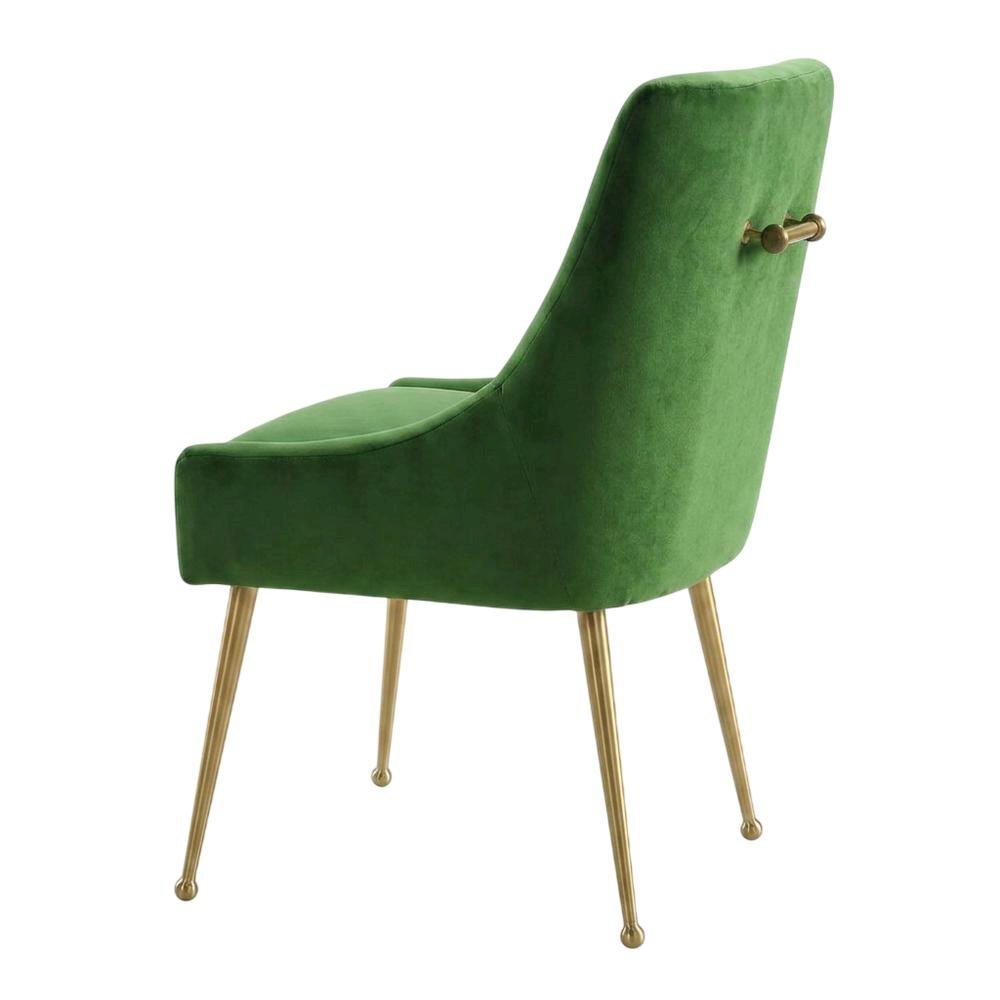 Velvet Accent Chair with Gold Stainless Steel Legs for Living Room. Picture 3