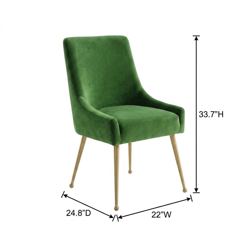 Velvet Accent Chair with Gold Stainless Steel Legs for Living Room. Picture 5
