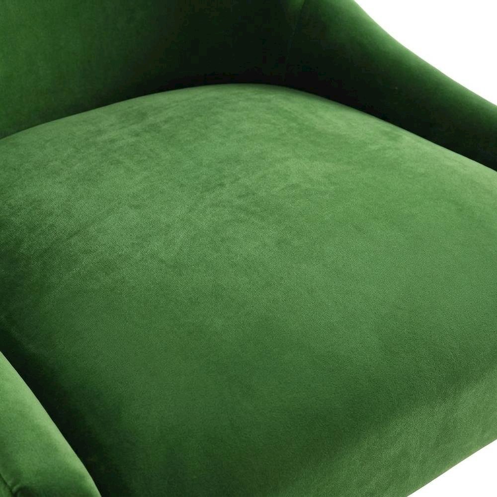 Velvet Accent Chair with Gold Stainless Steel Legs for Living Room. Picture 6