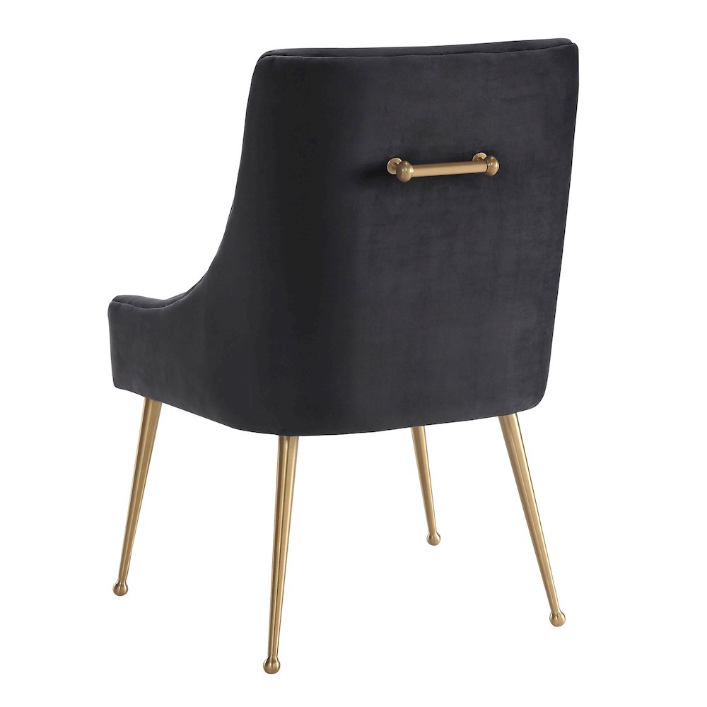Beatrix Grey Velvet Side Chair. Picture 4