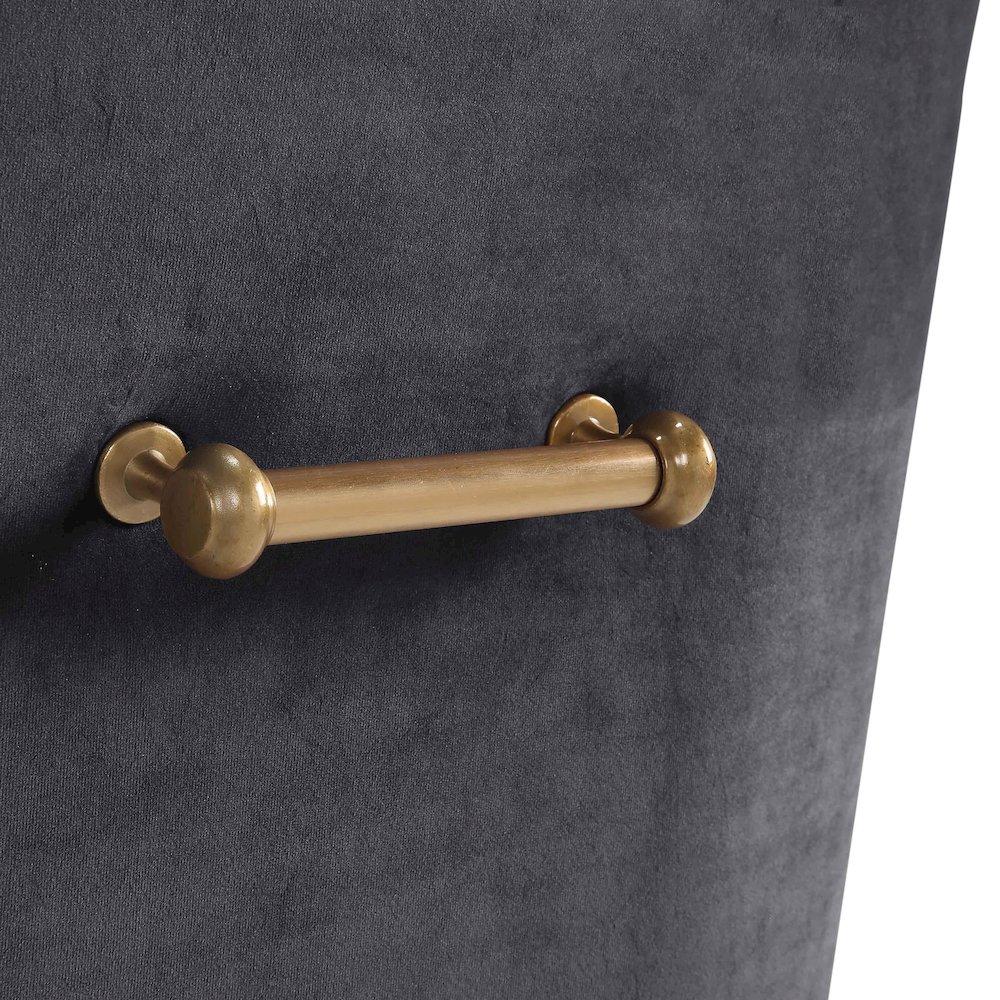 Beatrix Grey Velvet Side Chair. Picture 5