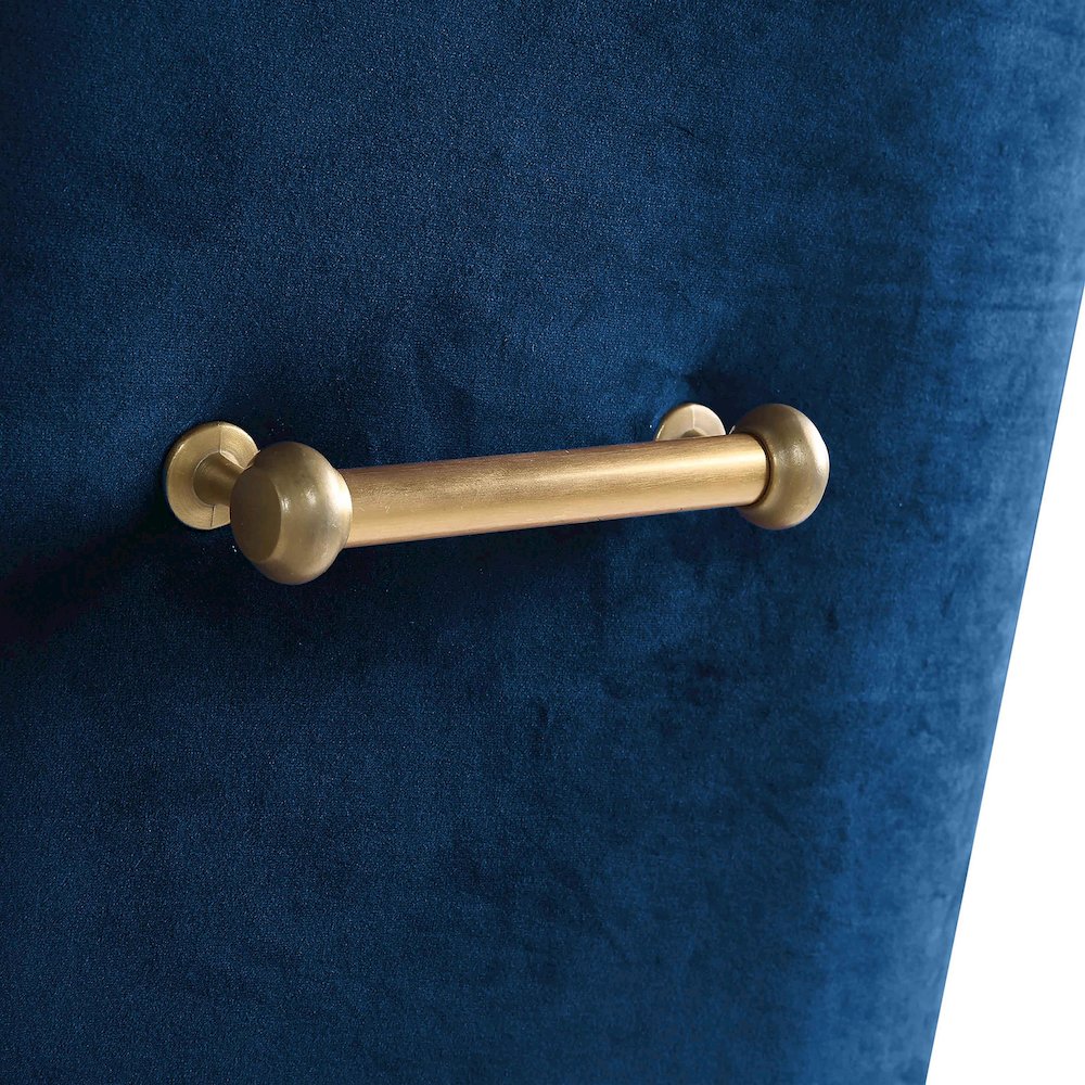 Beatrix Navy Velvet Side Chair. Picture 5