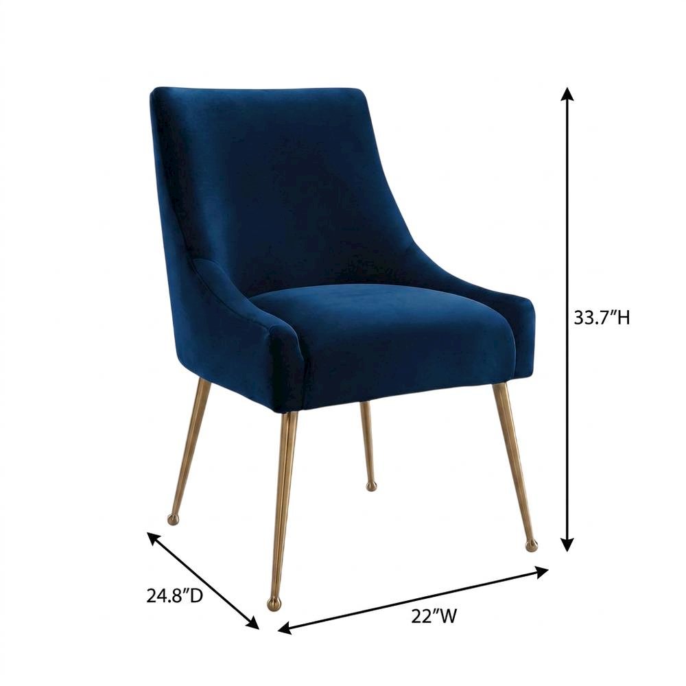 Velvet-Upholstered Accent Chair with Gold Stainless Steel Legs for Living Room. Picture 5
