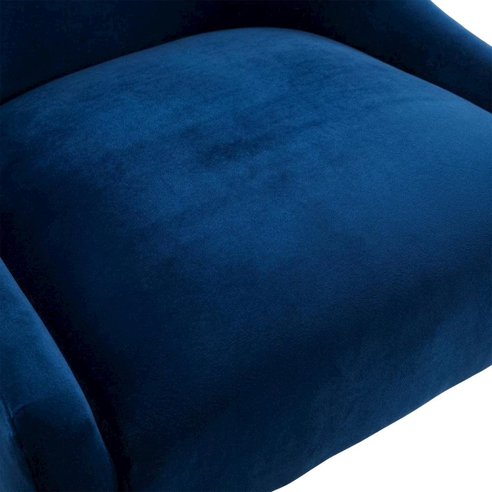 Velvet-Upholstered Accent Chair with Gold Stainless Steel Legs for Living Room. Picture 6