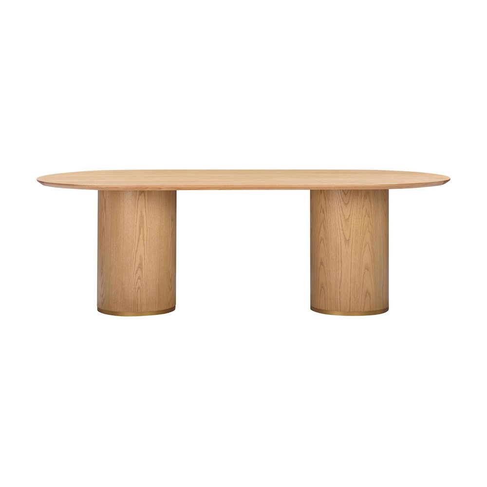 Brandy Natural Ash Wood Oval Dining Table. Picture 3