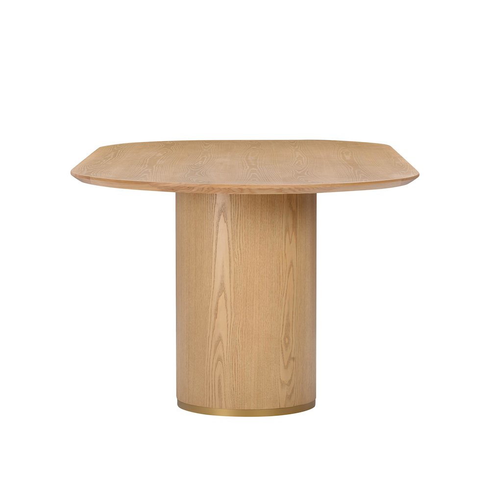 Brandy Natural Ash Wood Oval Dining Table. Picture 4