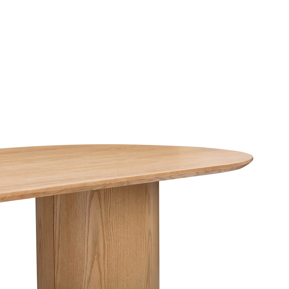 Brandy Natural Ash Wood Oval Dining Table. Picture 5
