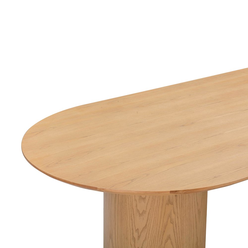 Brandy Natural Ash Wood Oval Dining Table. Picture 6