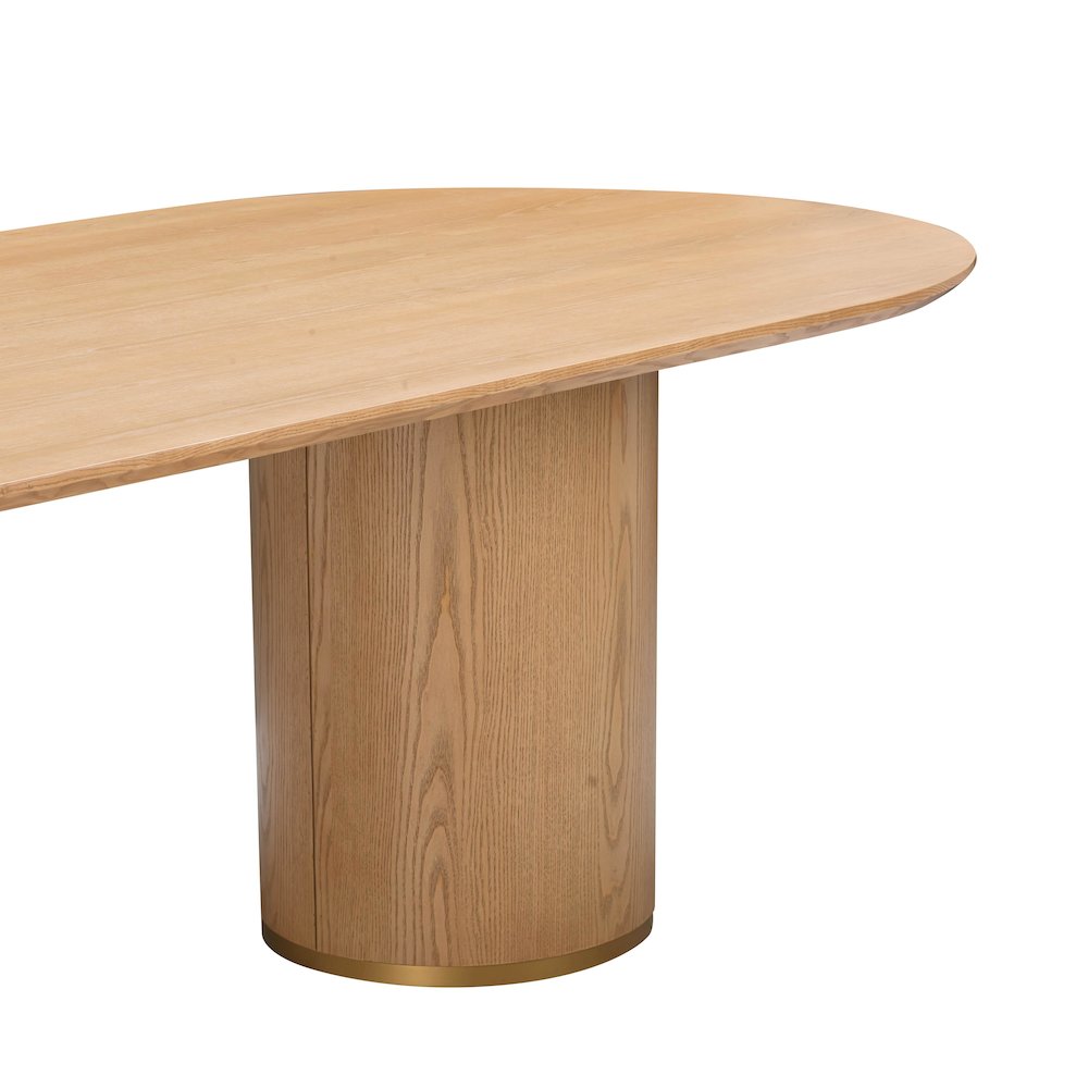 Brandy Natural Ash Wood Oval Dining Table. Picture 7