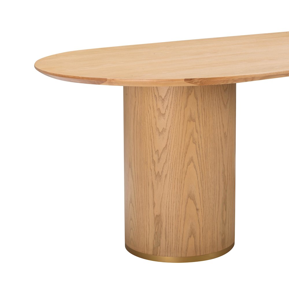 Brandy Natural Ash Wood Oval Dining Table. Picture 8