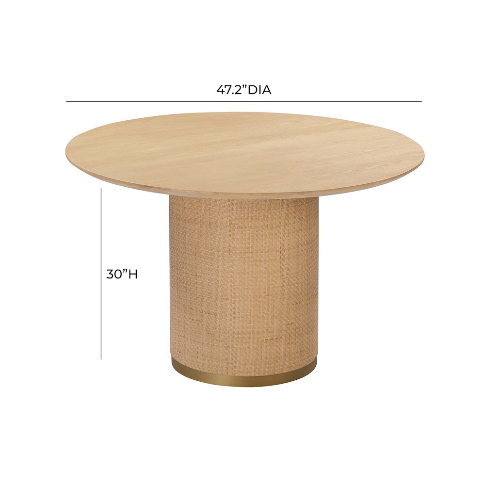 Akiba 47 inch Round Dining Table. Picture 7