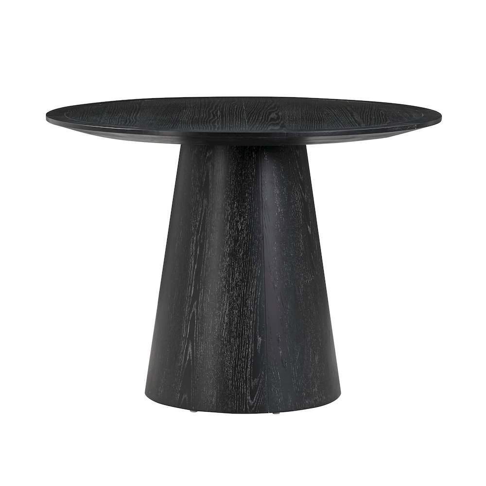 Sahara Black Oak Round Dining Table. Picture 4