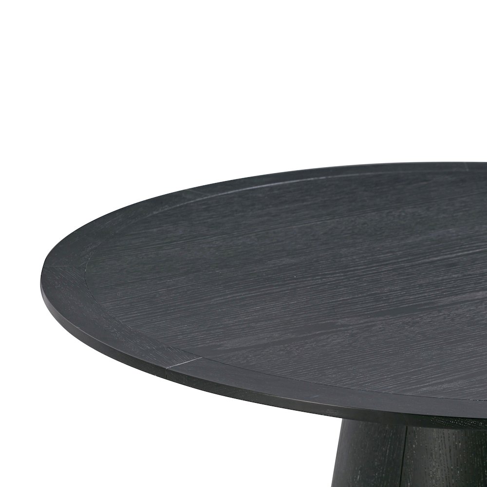 Sahara Black Oak Round Dining Table. Picture 5