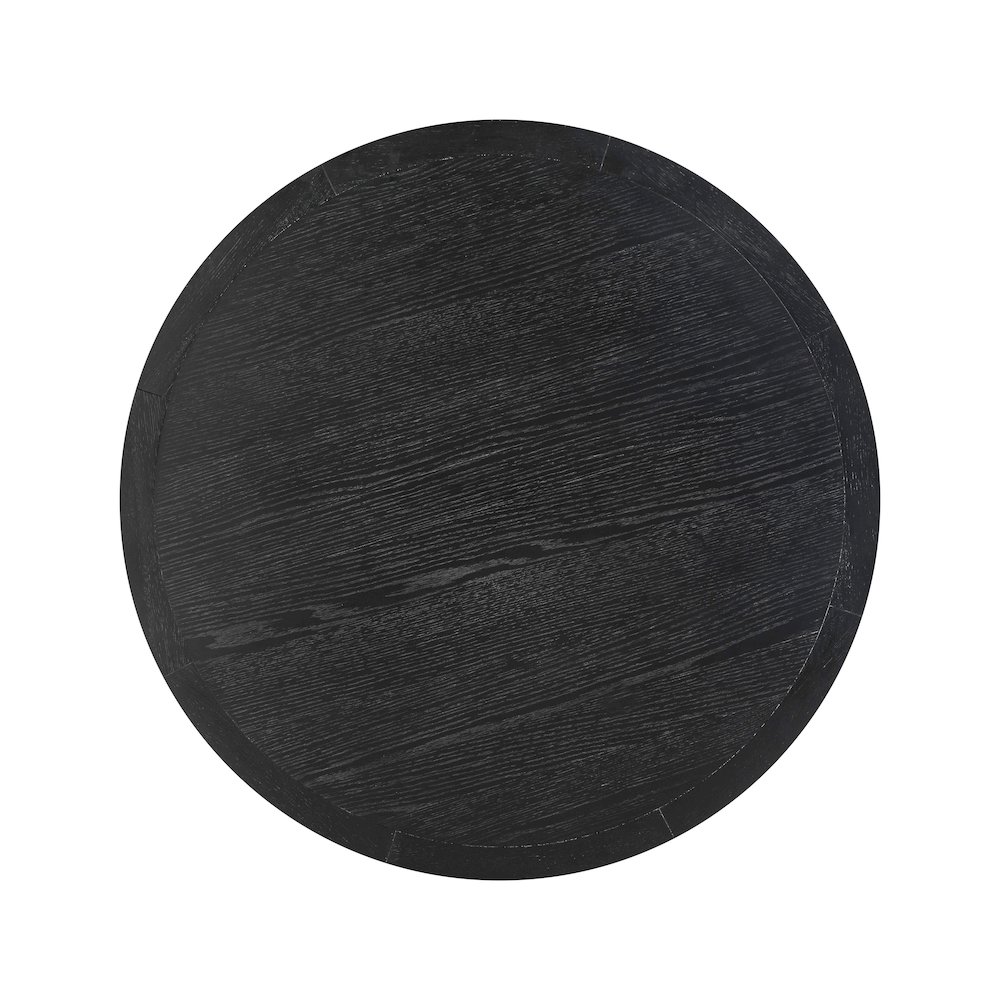 Sahara Black Oak Round Dining Table. Picture 6
