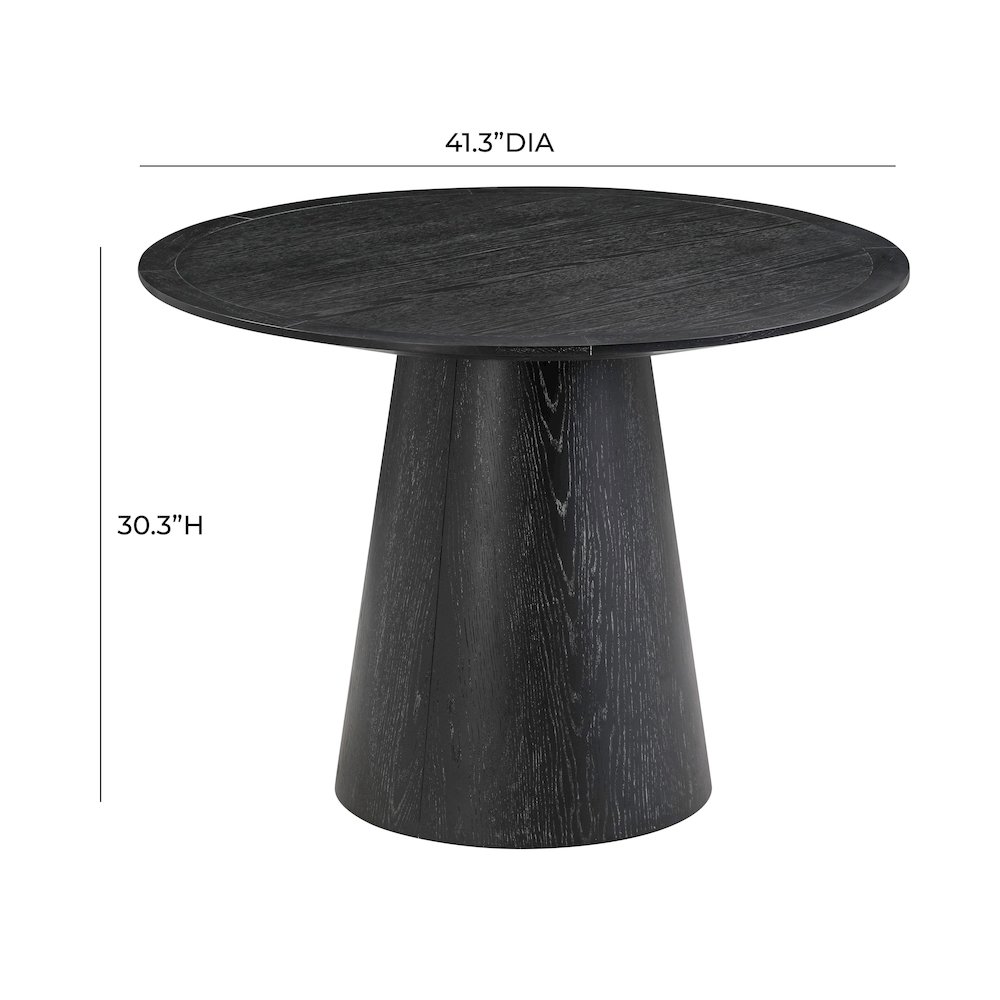 Sahara Black Oak Round Dining Table. Picture 7