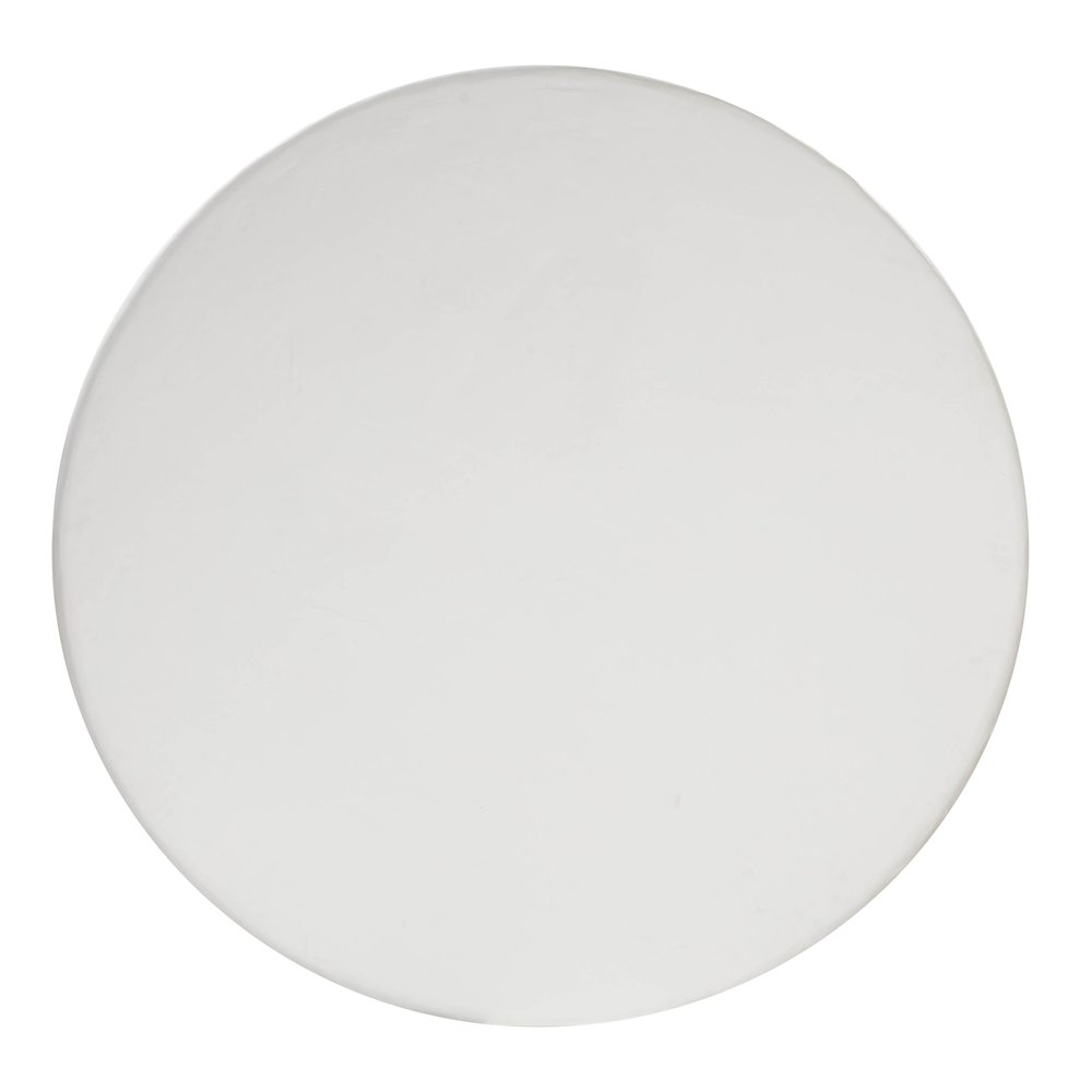 Elika White Faux Plaster Round Dining Table. Picture 7